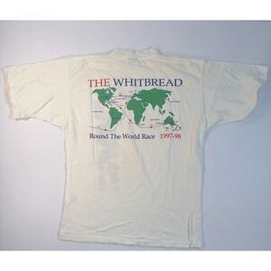 Vintage‎ Whitbread Race 1997 98 Sailing T Shirt Map Graphic Size S